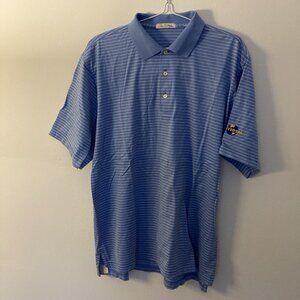 Peter Millar Blue Striped Polo Universal Size L